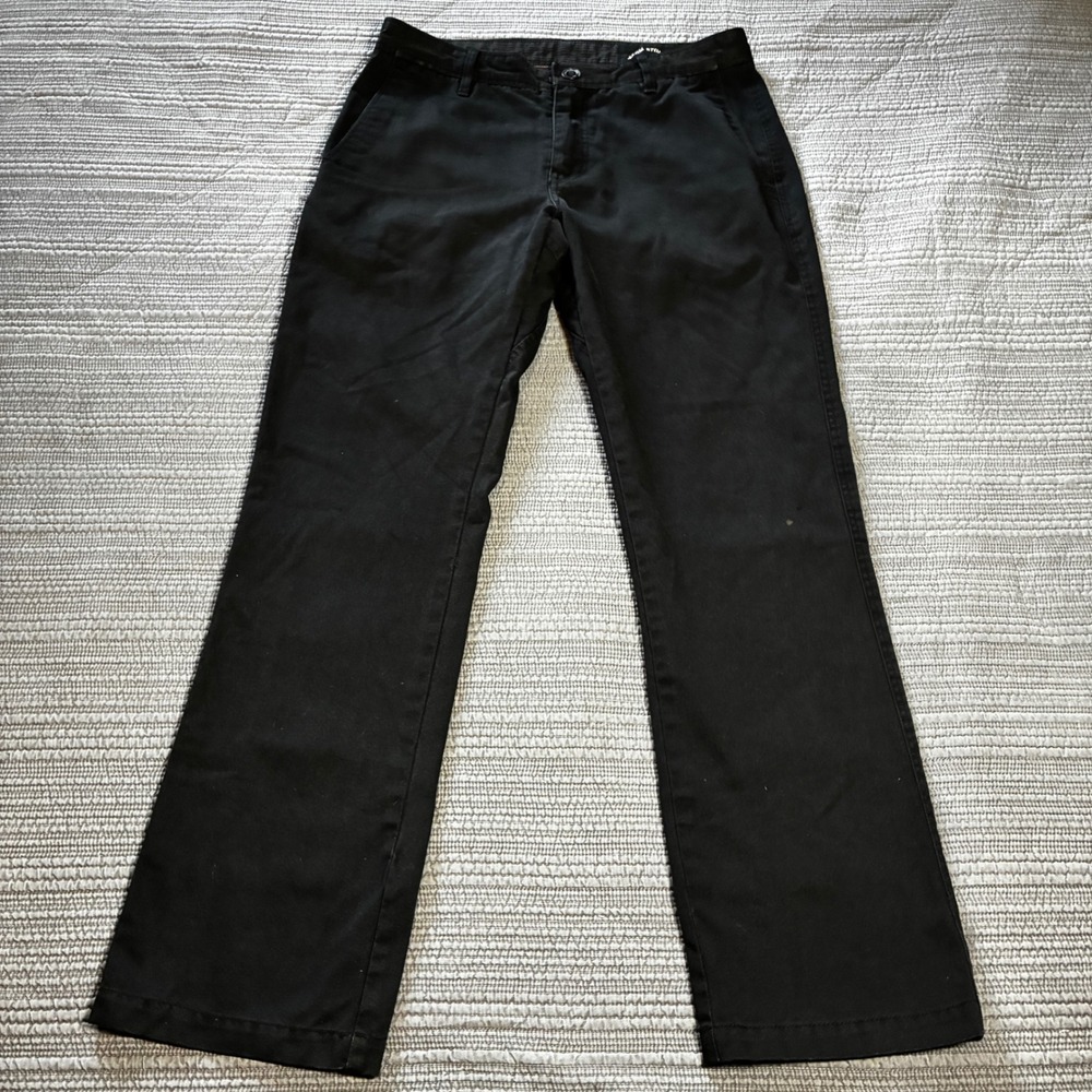 Volcom Stone Age Borken Skate Pants Mens 32x30 Black Chino Trousers R1131001